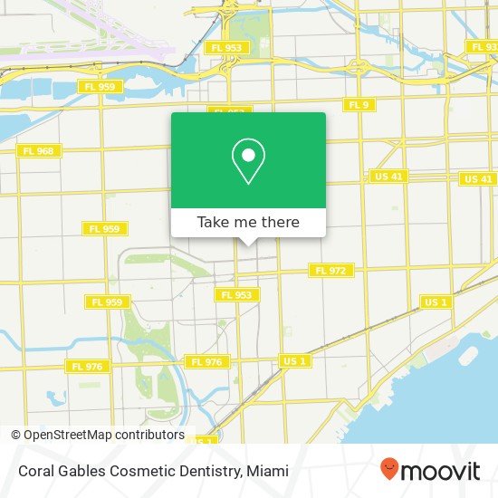 Coral Gables Cosmetic Dentistry map