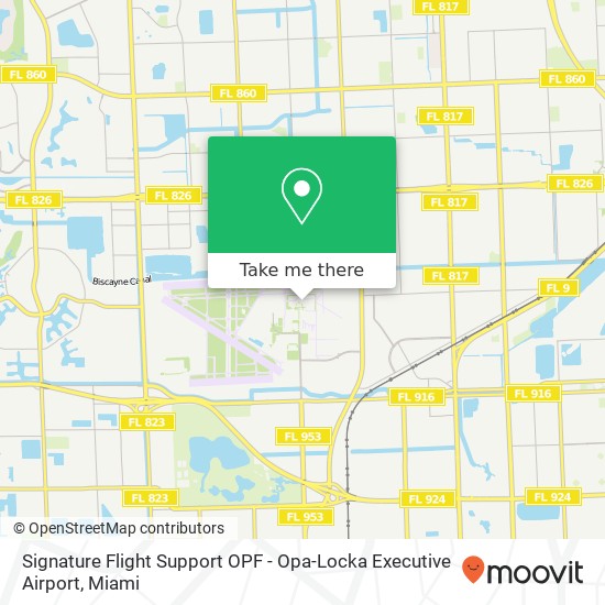 Mapa de Signature Flight Support OPF - Opa-Locka Executive Airport