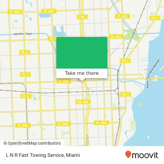 L N R Fast Towing Service map