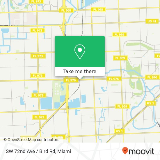 SW 72nd Ave / Bird Rd map