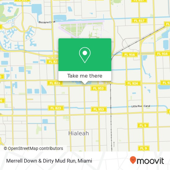 Merrell Down & Dirty Mud Run map