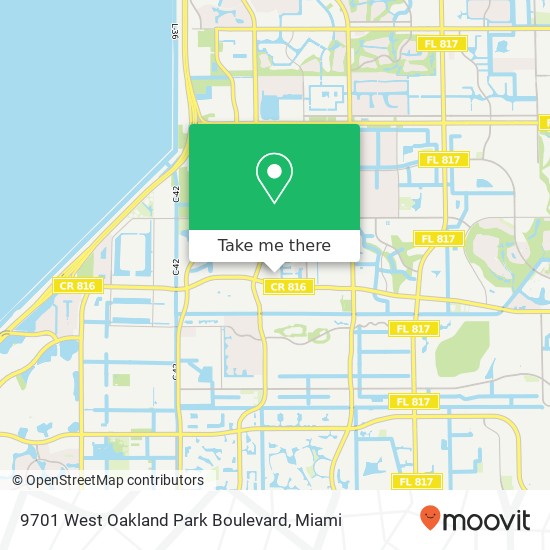 Mapa de 9701 West Oakland Park Boulevard