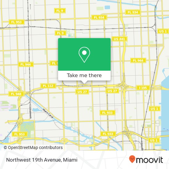 Northwest 19th Avenue map