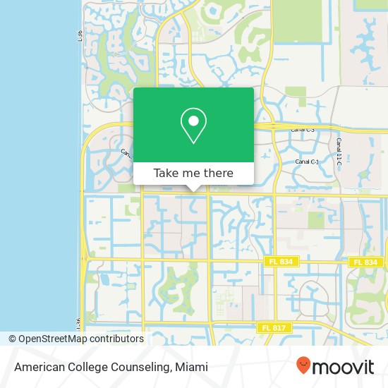 American College Counseling map