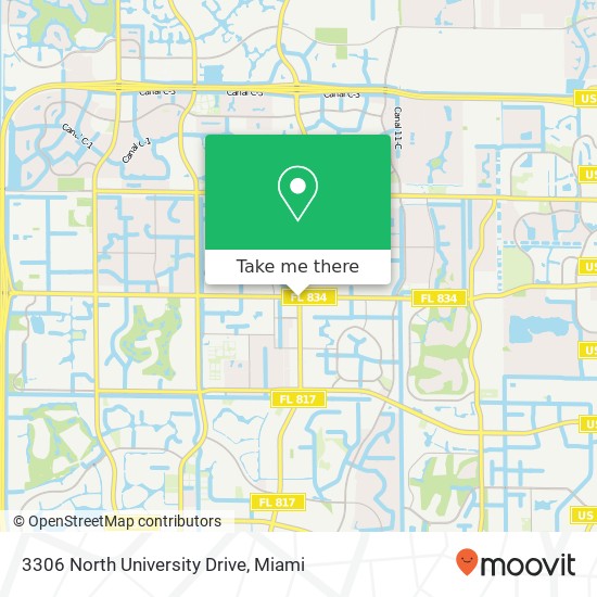 3306 North University Drive map