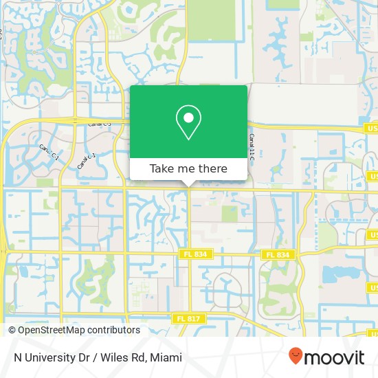 Mapa de N University Dr / Wiles Rd