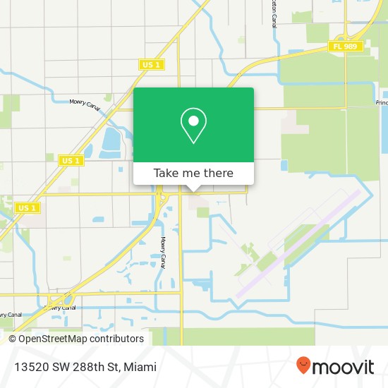 13520 SW 288th St map