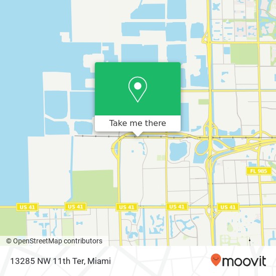 13285 NW 11th Ter map
