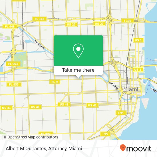 Albert M Quirantes, Attorney map