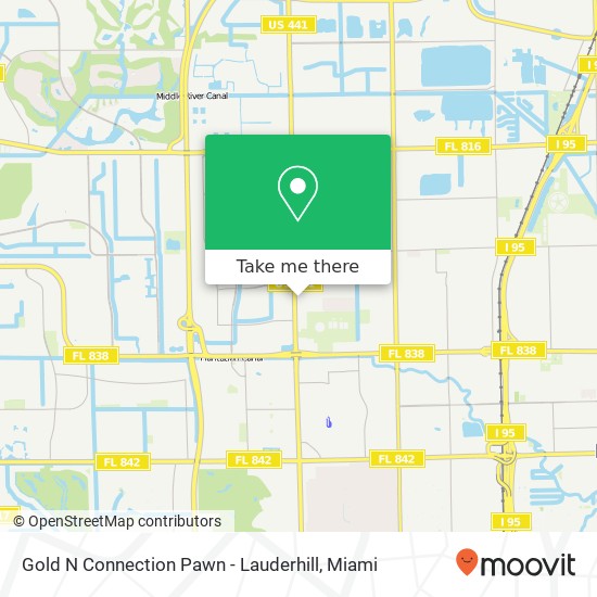 Gold N Connection Pawn - Lauderhill map