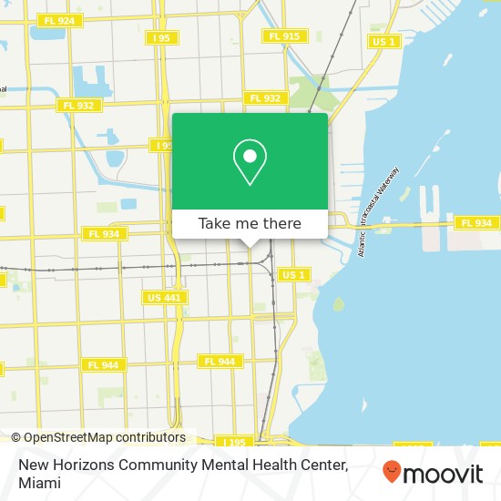 Mapa de New Horizons Community Mental Health Center