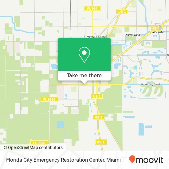 Florida City Emergency Restoration Center map