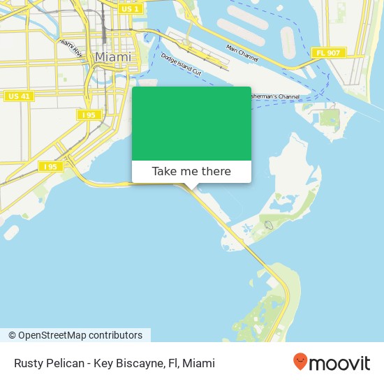 Rusty Pelican - Key Biscayne, Fl map