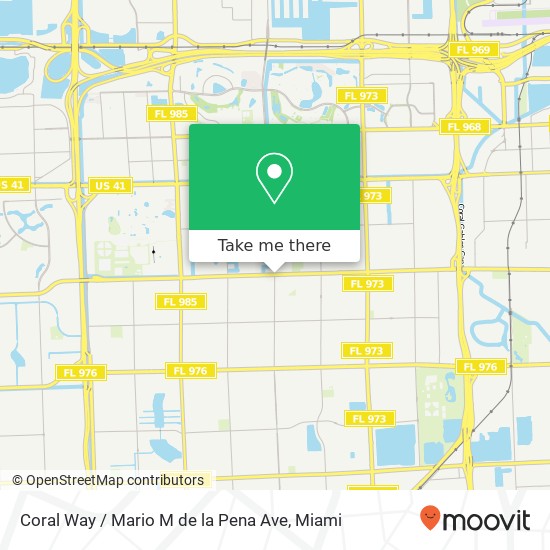 Mapa de Coral Way / Mario M de la Pena Ave