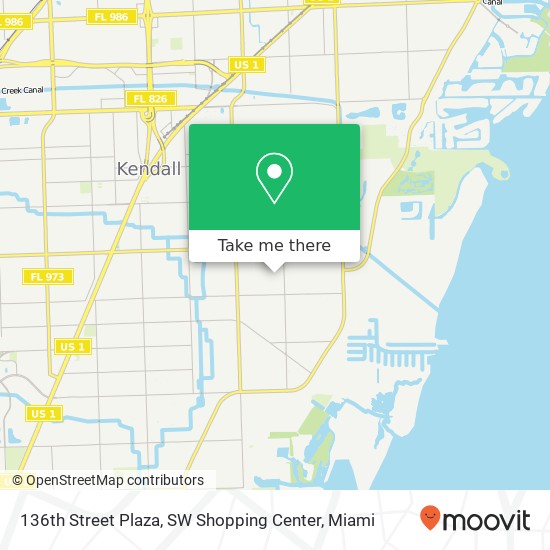 Mapa de 136th Street Plaza, SW Shopping Center