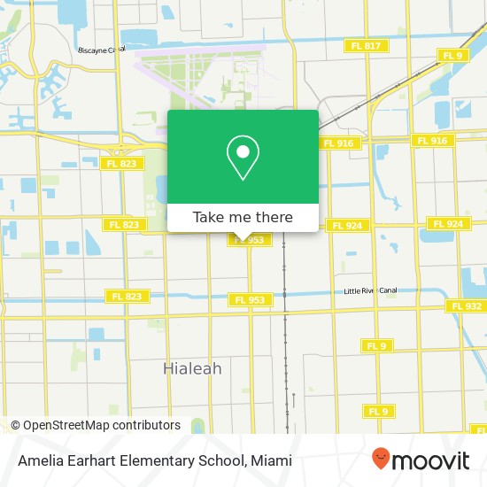 Amelia Earhart Elementary School map