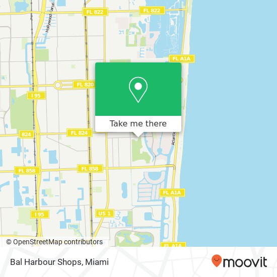 Bal Harbour Shops map