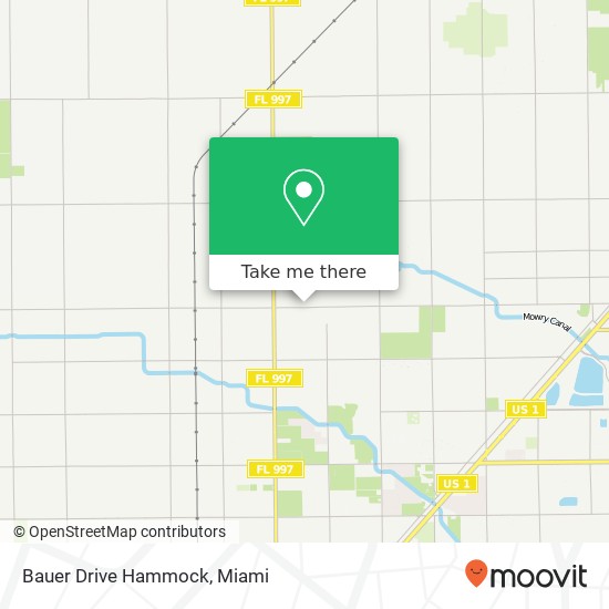 Bauer Drive Hammock map