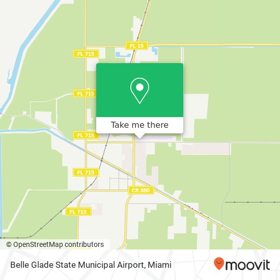 Belle Glade State Municipal Airport map