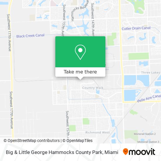 Big & Little George Hammocks County Park map