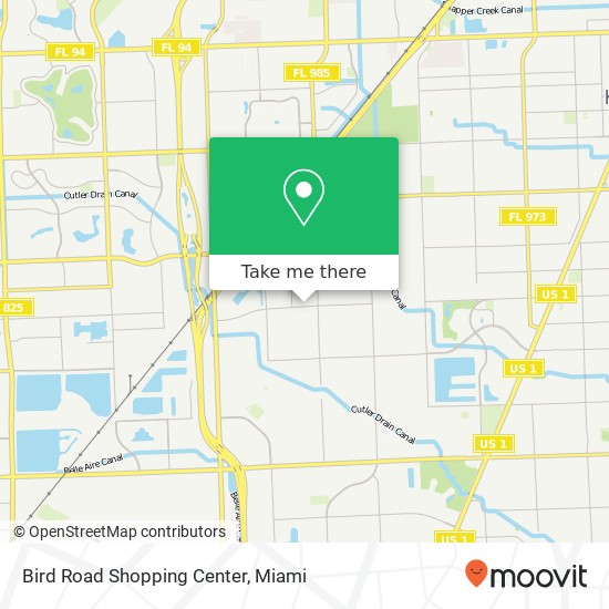 Mapa de Bird Road Shopping Center