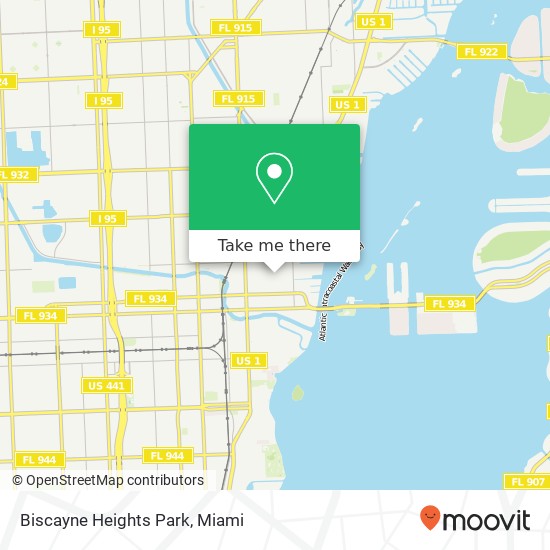Biscayne Heights Park map