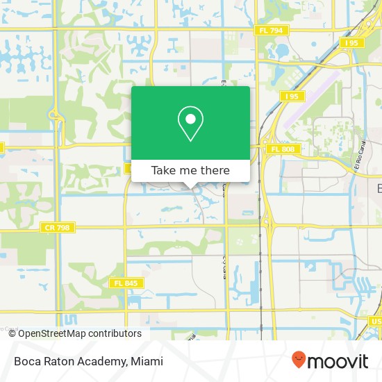 Boca Raton Academy map