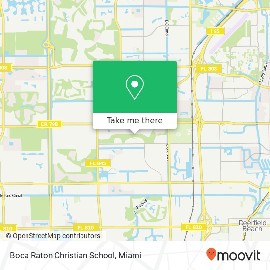 Boca Raton Christian School map