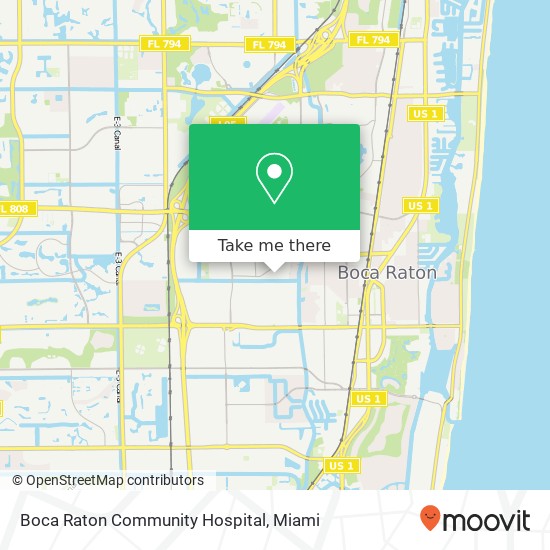 Boca Raton Community Hospital map