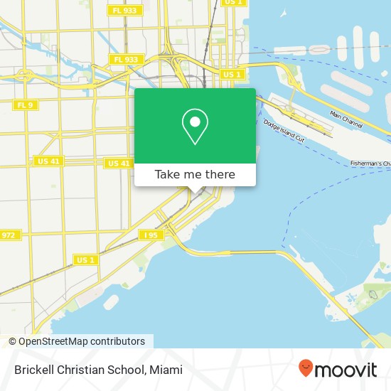 Brickell Christian School map
