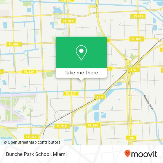Bunche Park School map