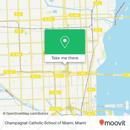 Mapa de Champagnat Catholic School of Miami