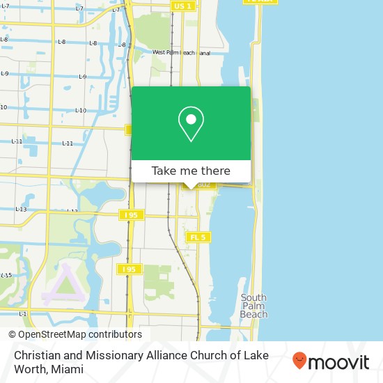 Christian and Missionary Alliance Church of Lake Worth map