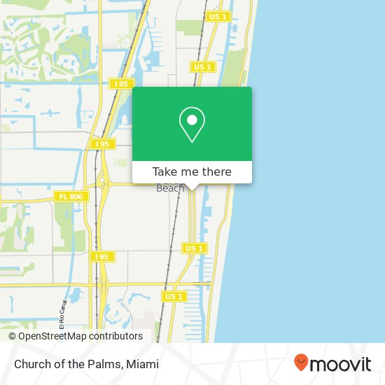 Church of the Palms map