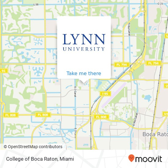 College of Boca Raton map