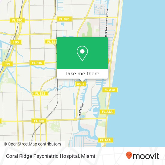 Coral Ridge Psychiatric Hospital map