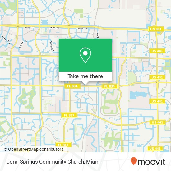 Coral Springs Community Church map