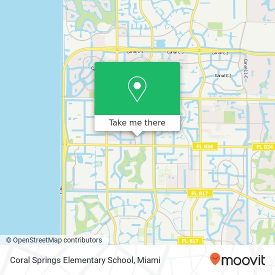 Mapa de Coral Springs Elementary School