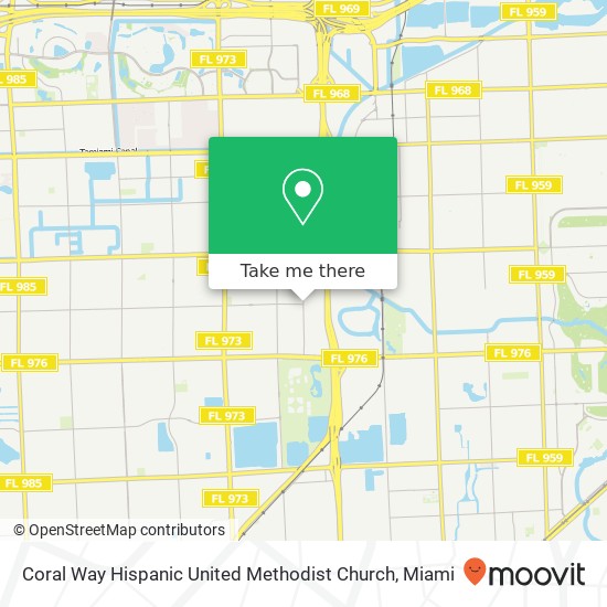 Coral Way Hispanic United Methodist Church map