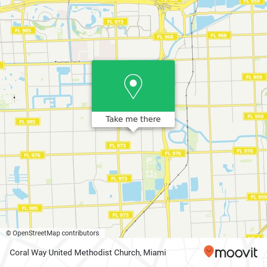 Coral Way United Methodist Church map