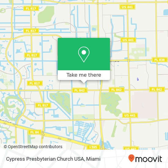 Cypress Presbyterian Church USA map