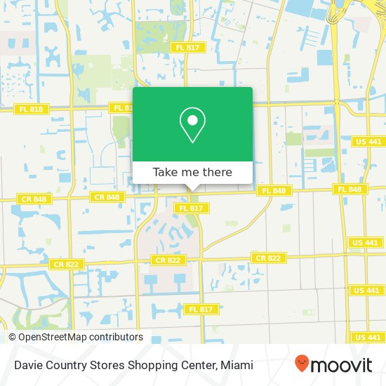 Davie Country Stores Shopping Center map