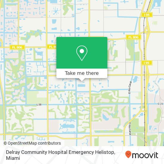 Mapa de Delray Community Hospital Emergency Helistop