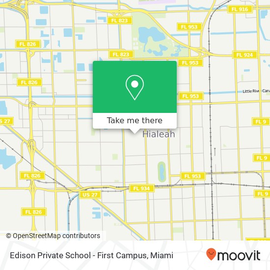 Mapa de Edison Private School - First Campus