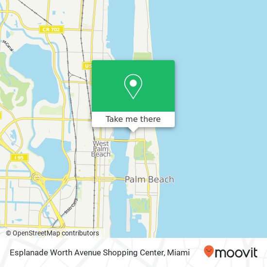 Mapa de Esplanade Worth Avenue Shopping Center
