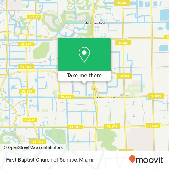 Mapa de First Baptist Church of Sunrise