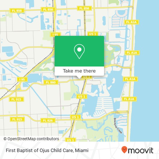 First Baptist of Ojus Child Care map