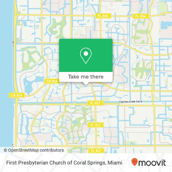 First Presbyterian Church of Coral Springs map