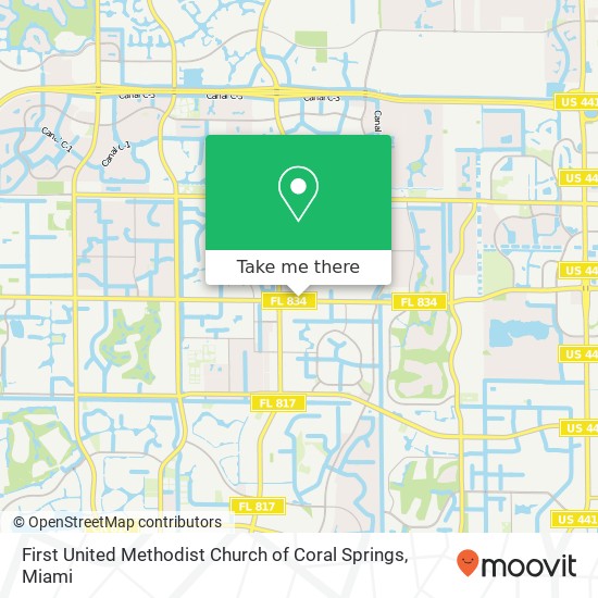 First United Methodist Church of Coral Springs map