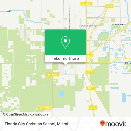 Mapa de Florida City Christian School